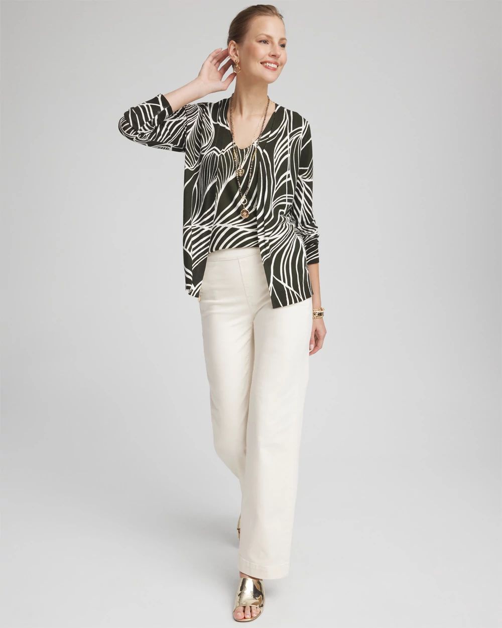 Leaf Long Sleeve Cardigan | Chico's